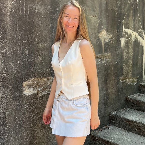 Denim shorts-skirt (skorts) - Picture 4 of 6